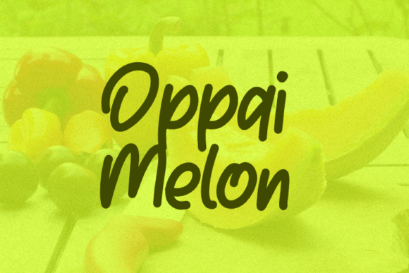 Oppai Melon Font PNG with transparent background - Preview 4