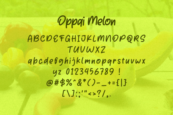 Oppai Melon Font PNG with transparent background - Preview 5