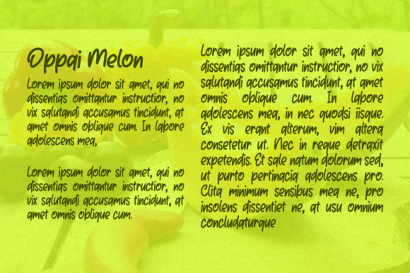 Oppai Melon Font PNG with transparent background - Preview 6