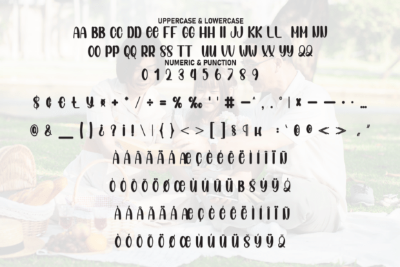 Picnic Vacation Font PNG with transparent background - Preview 6