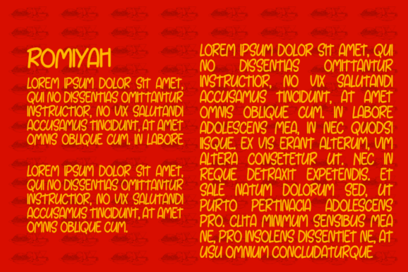 Romiyah Font PNG with transparent background - Preview 2