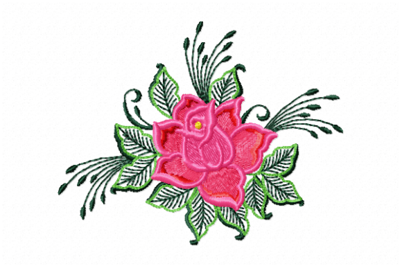 Rose Embroidery Design