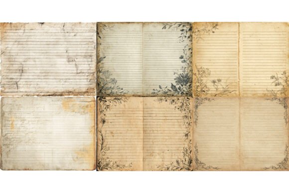 Vintage Lined Junk Journal Pages