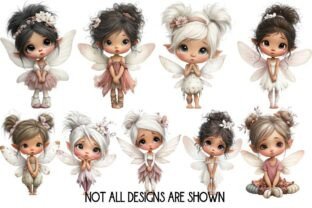 Whimsical Fairy Clipart Bundle Graphic by TangledUpWithInk · Creative ...