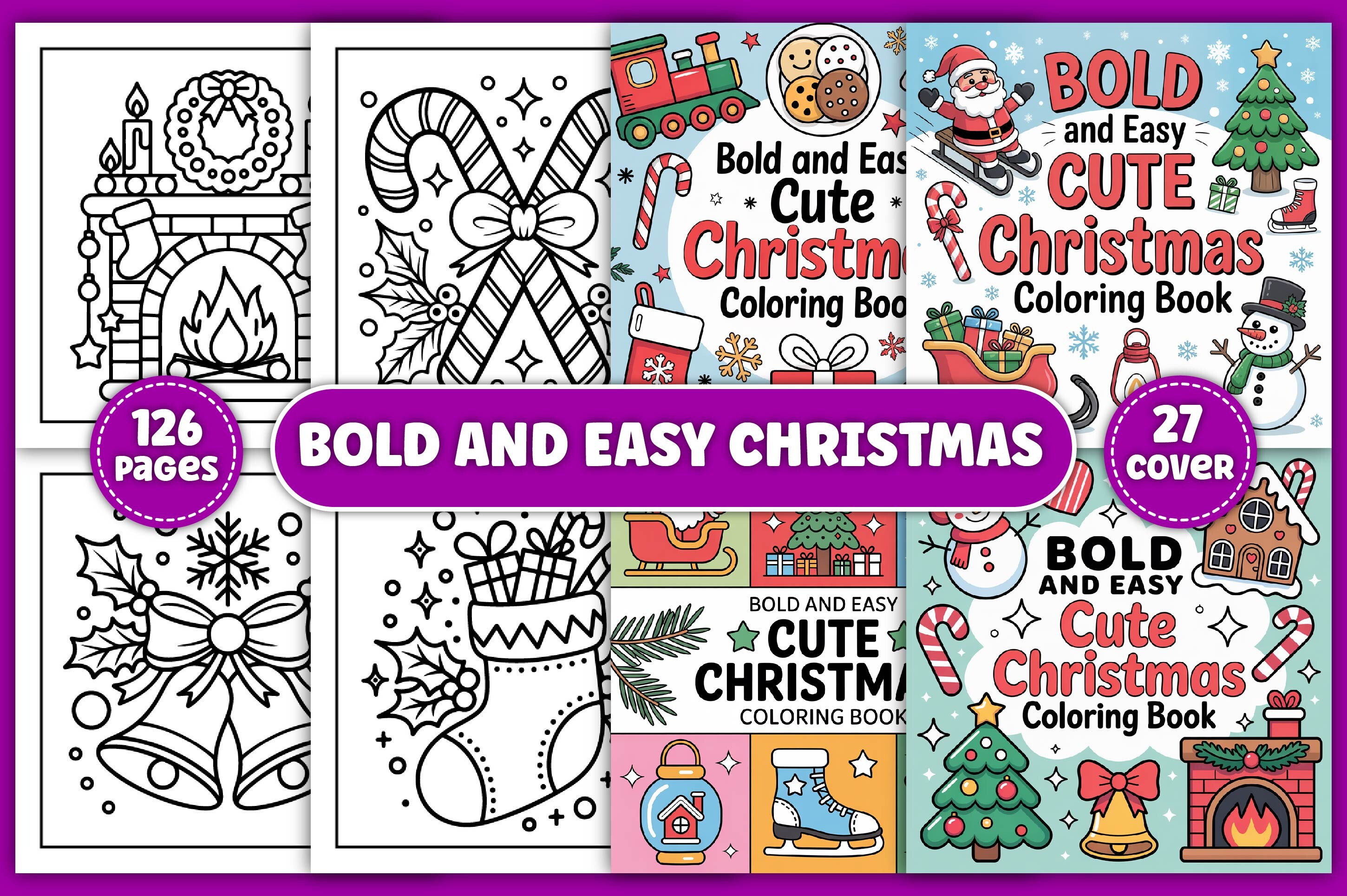 Bold and Easy Clever Christmas Coloring
