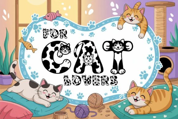 Cute Cat Font - Preview 1