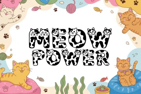 Cute Cat Font - Preview 2