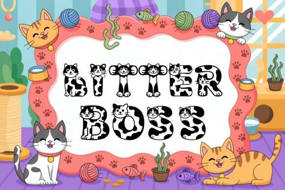 Cute Cat Font - Preview 4