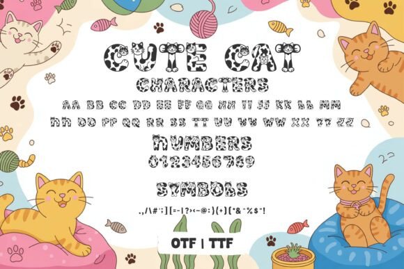 Cute Cat Font - Preview 5
