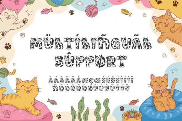 Cute Cat Font - Preview 6