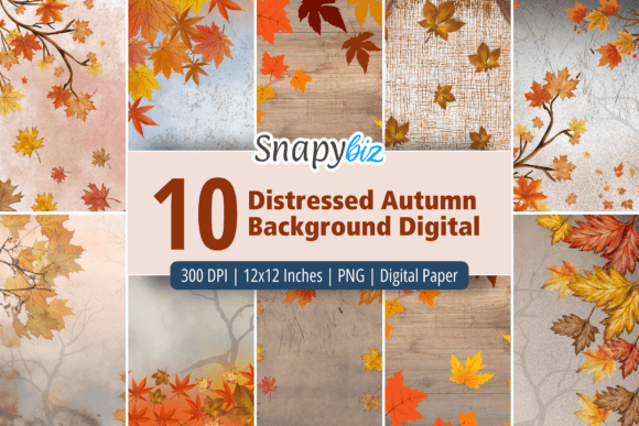 Digital Distressed Autumn Background
