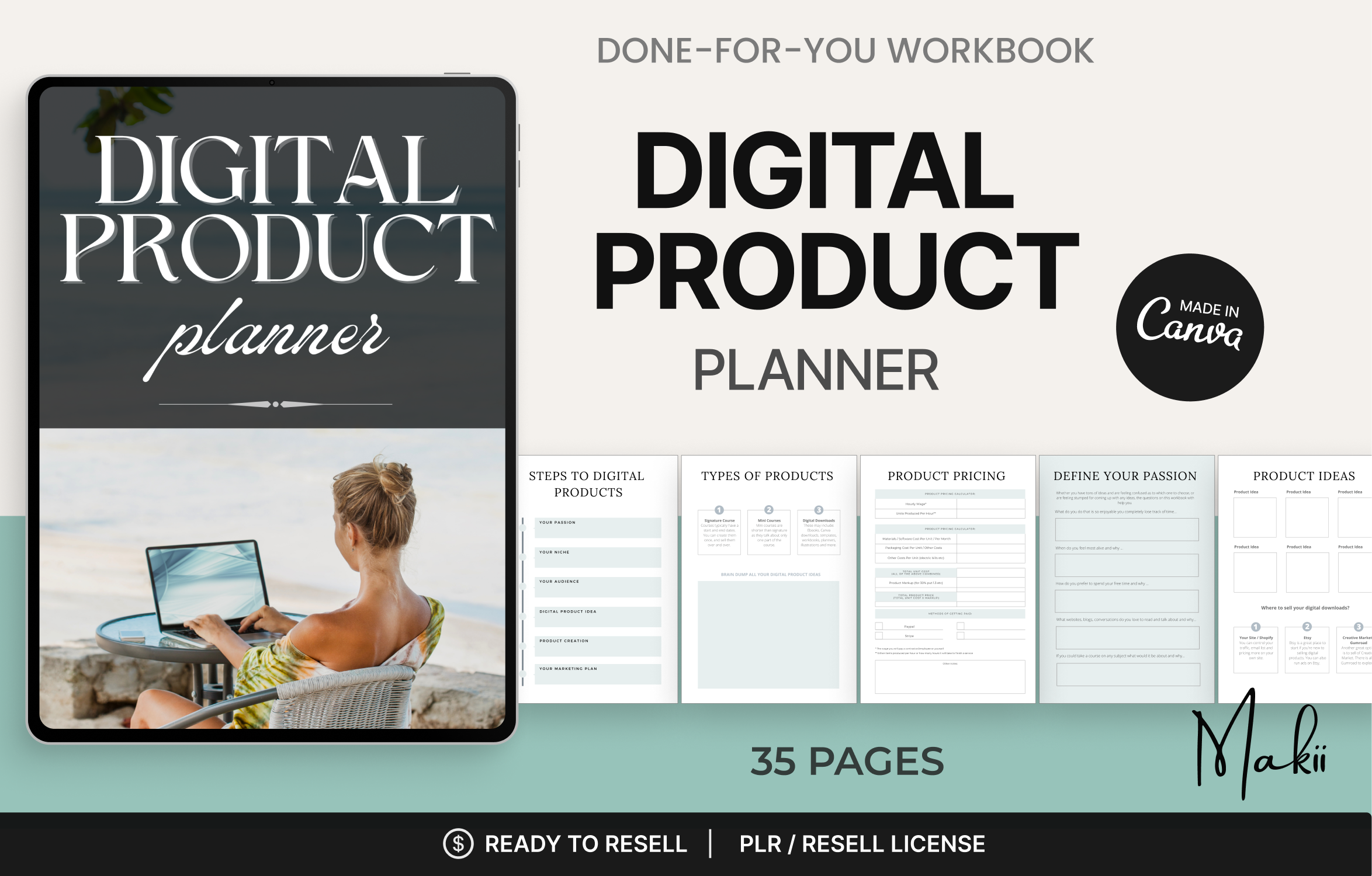 Digital Product Planner, Canva EBook