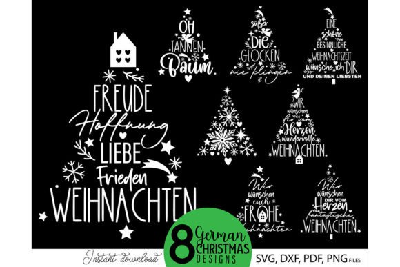 German Christmas Tree Plotter Files Svg