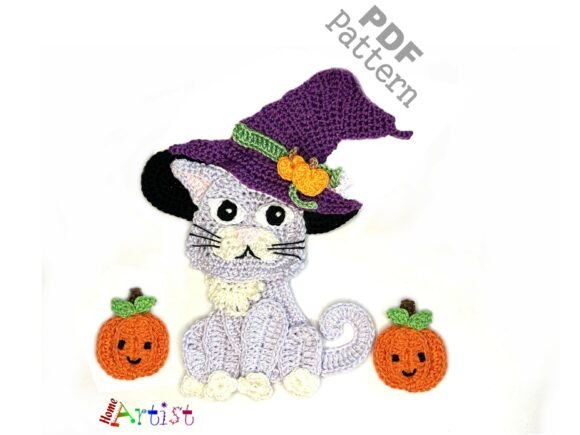 Halloween Crochet Applique Pattern