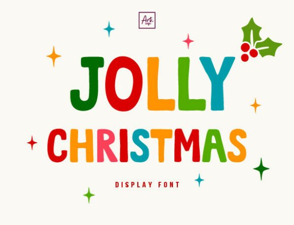 Jolly Christmas Display Font By Art cafe