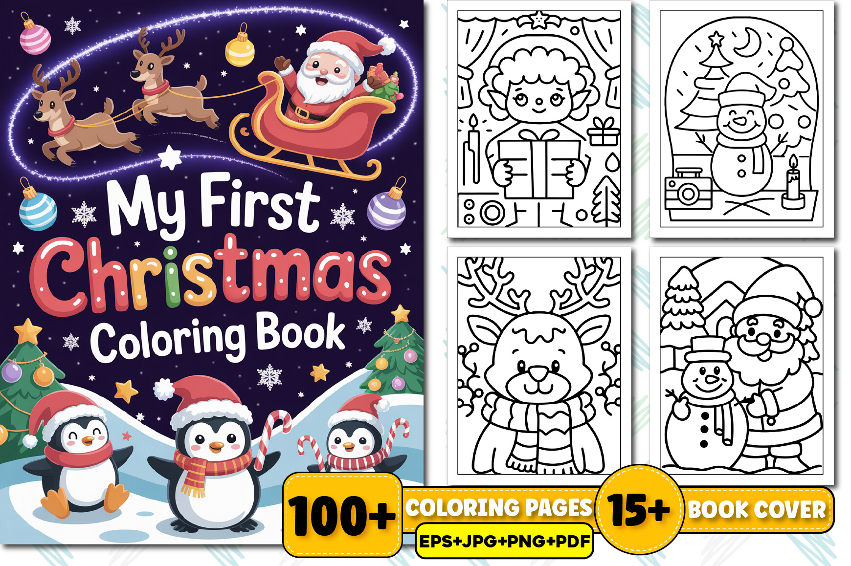 My First Christmas Coloring Book Kids
