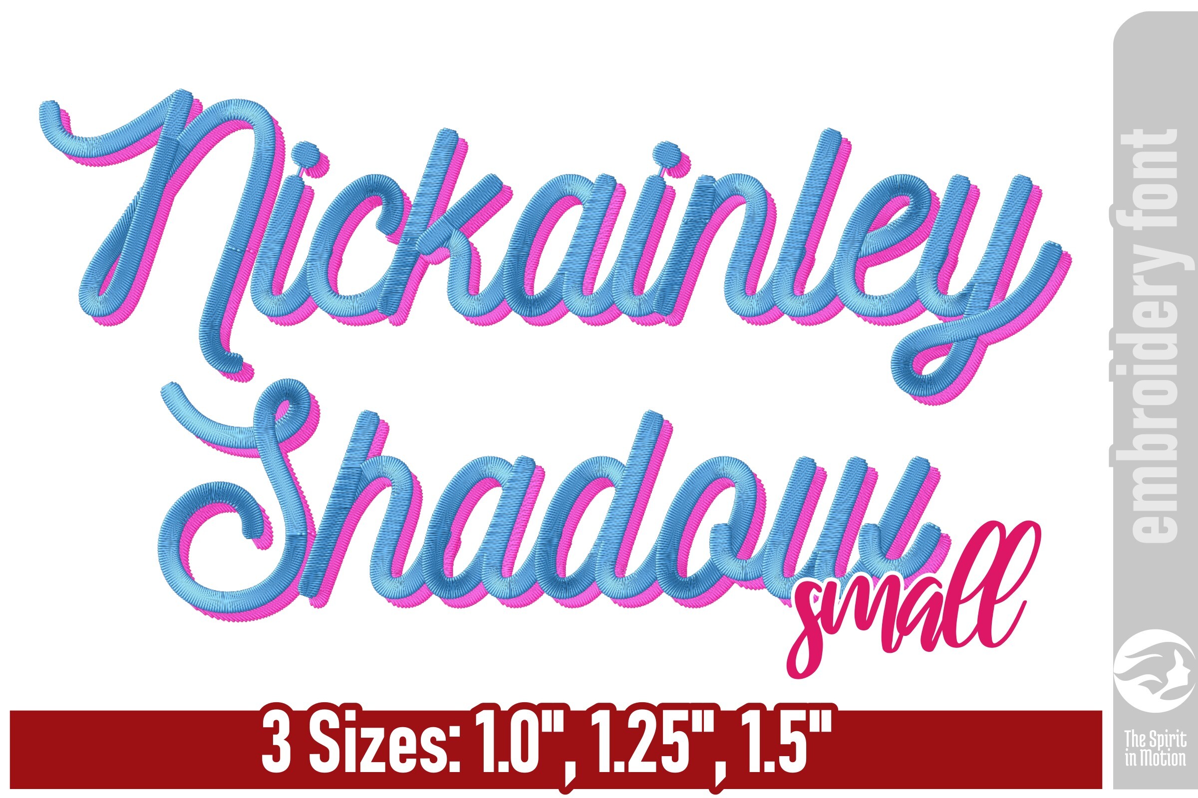 Nickainley Shadow Embroidery Font - S