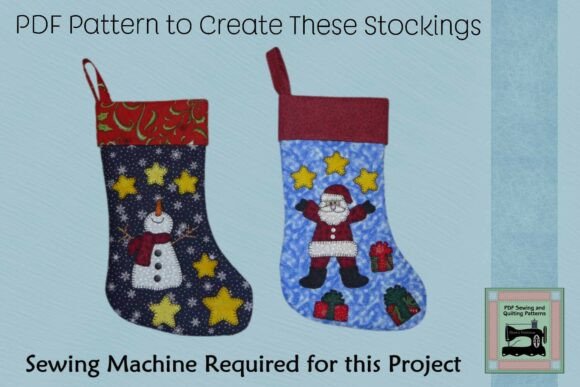 PDF Pattern Santa & Snowman Stockings