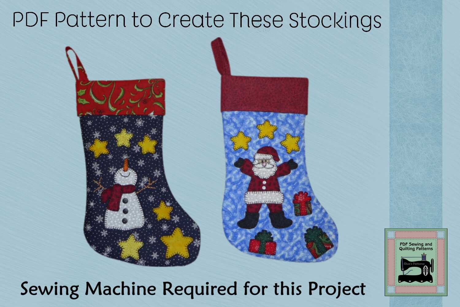 PDF Pattern Santa & Snowman Stockings