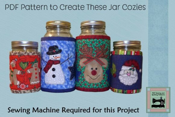 PDF Pattern for Christmas Jar Cozies