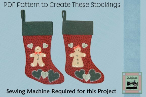 PDF Pattern for Gingerbread Stocking
