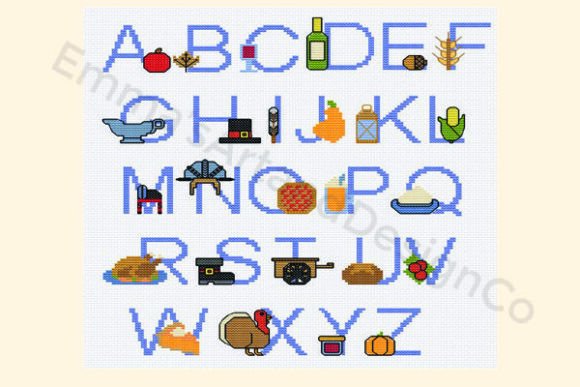 Thanksgiving Alphabet Cross Stitch