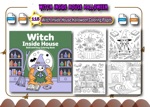 Witch House Halloween Coloring Pages