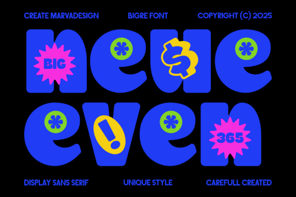 Bigre Font - Preview 1