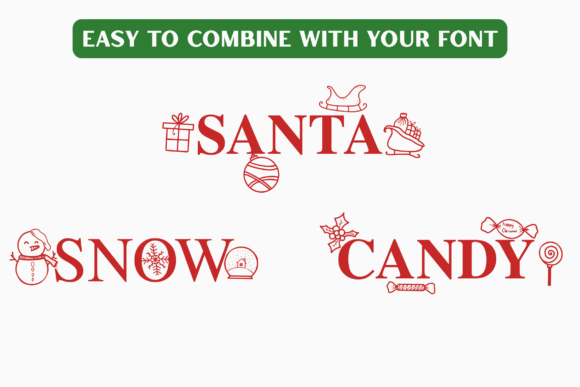 Christmas Dingbat Font PNG with transparent background - Preview 1