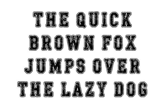 College Jersey Grunge Font - Preview 4