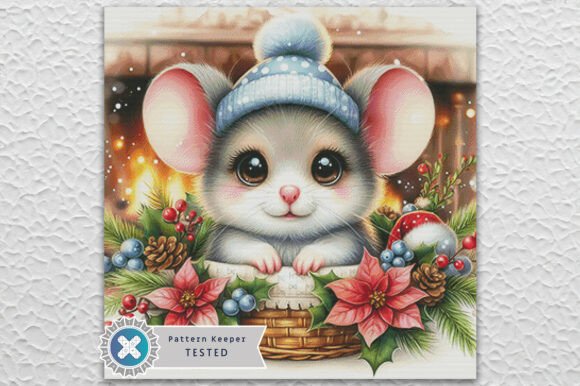 Cross Stitch Pattern PDF Christmas Mouse