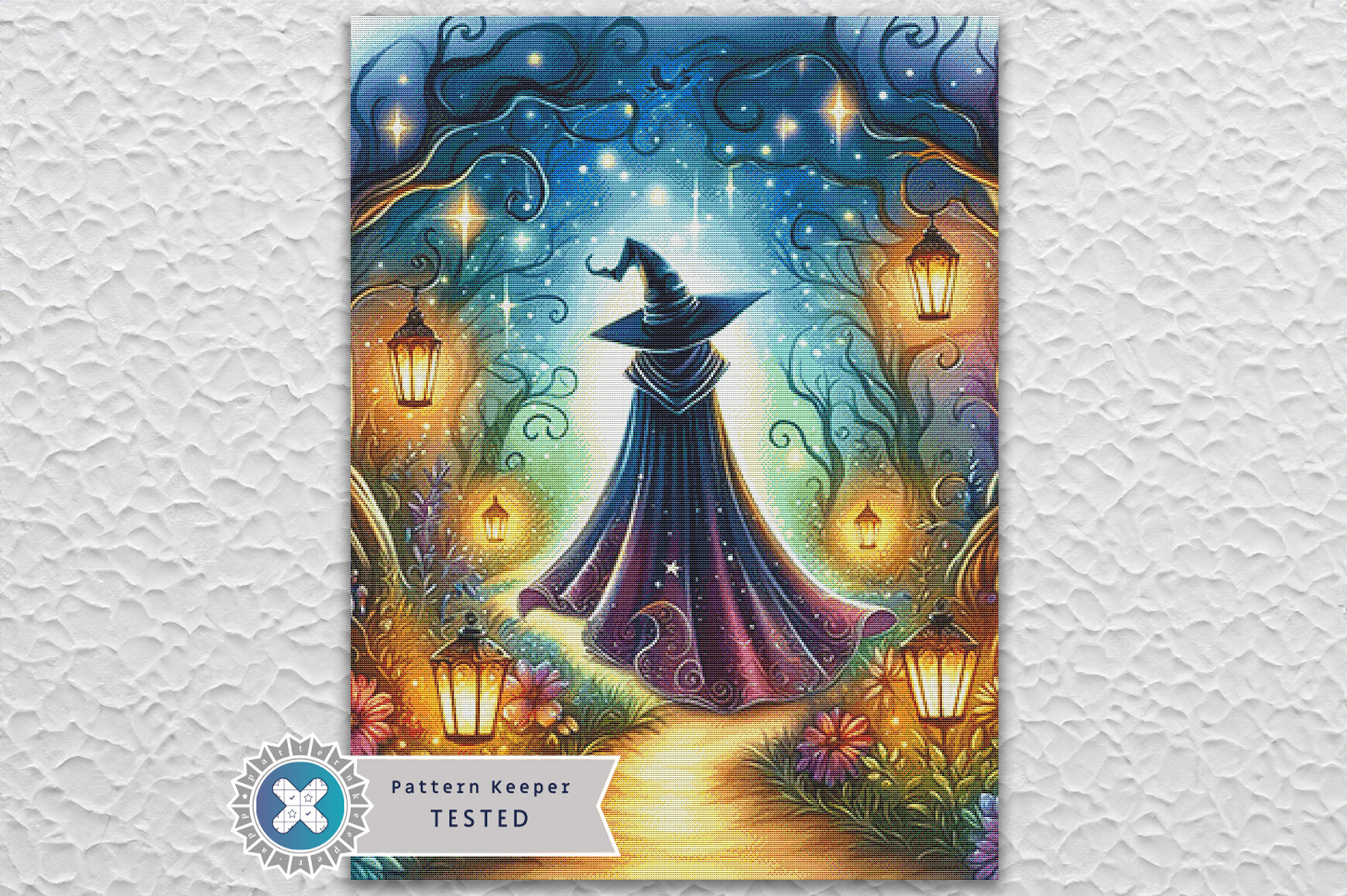 Cross Stitch Pattern PDF Halloween Witch