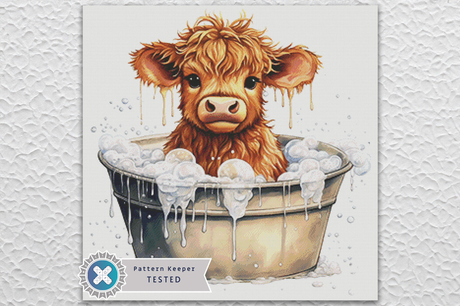 Cross Stitch Pattern PDF Highland Cow
