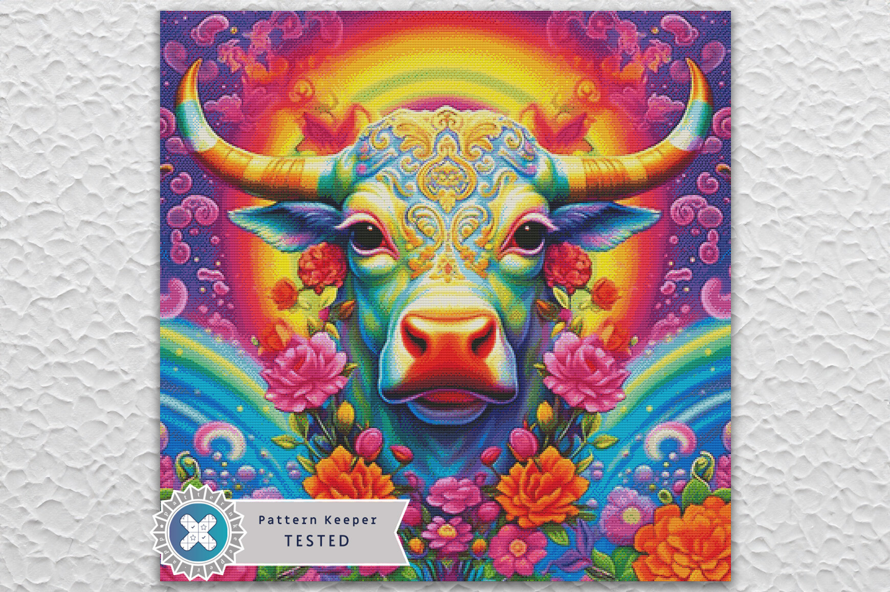Cross Stitch Pattern PDF Vibrant Taurus