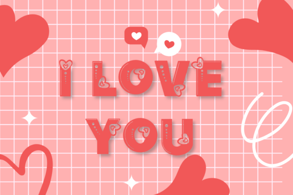 Cute Heart Font - Preview 3