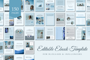 EBOOK Blue Mood CANVA TEMPLATE Graphic by The Little Lily Studio ...