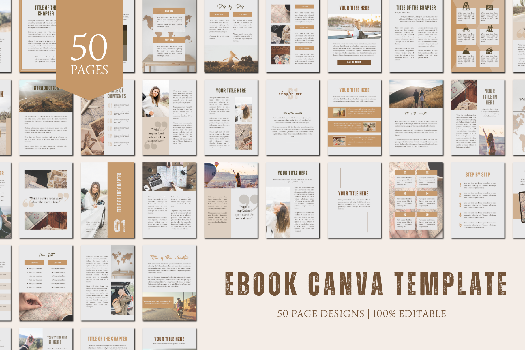 EBOOK Latte Travel CANVA TEMPLATE Graphic by The Little Lily Studio ...
