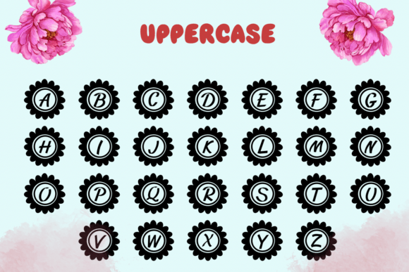 Flower Alphabet Font - Preview 1