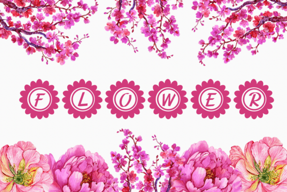 Flower Alphabet Font - Preview 5