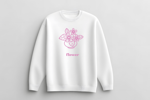 Flower Glow Font PNG with transparent background - Preview 4