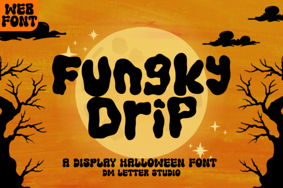 Fungky Drip Font Font PNG with transparent background - Preview 1