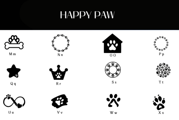 Happy Paw Font PNG with transparent background - Preview 2