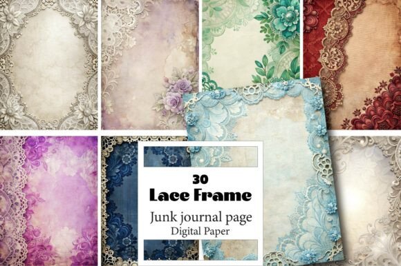 Lace Frame Vintage Junk Journal