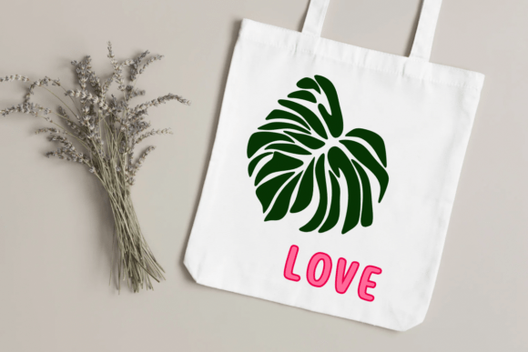 Monstera Leaves Font PNG with transparent background - Preview 4