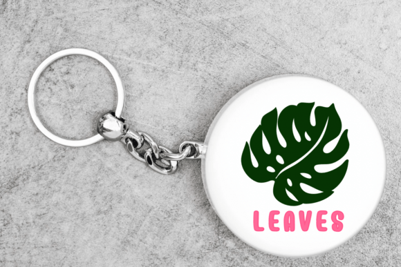 Monstera Leaves Font PNG with transparent background - Preview 5