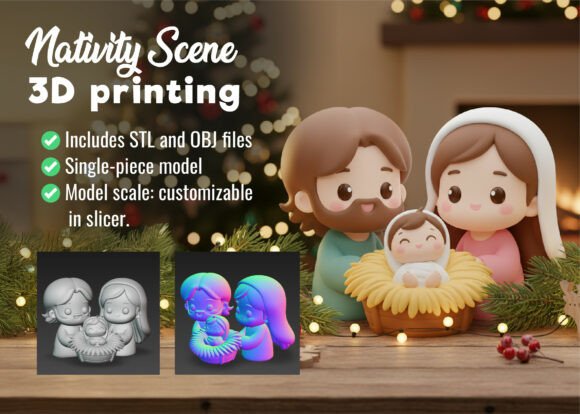 Nativity Set Christmas 3D Printing 3D Printing By Dav Dissenys