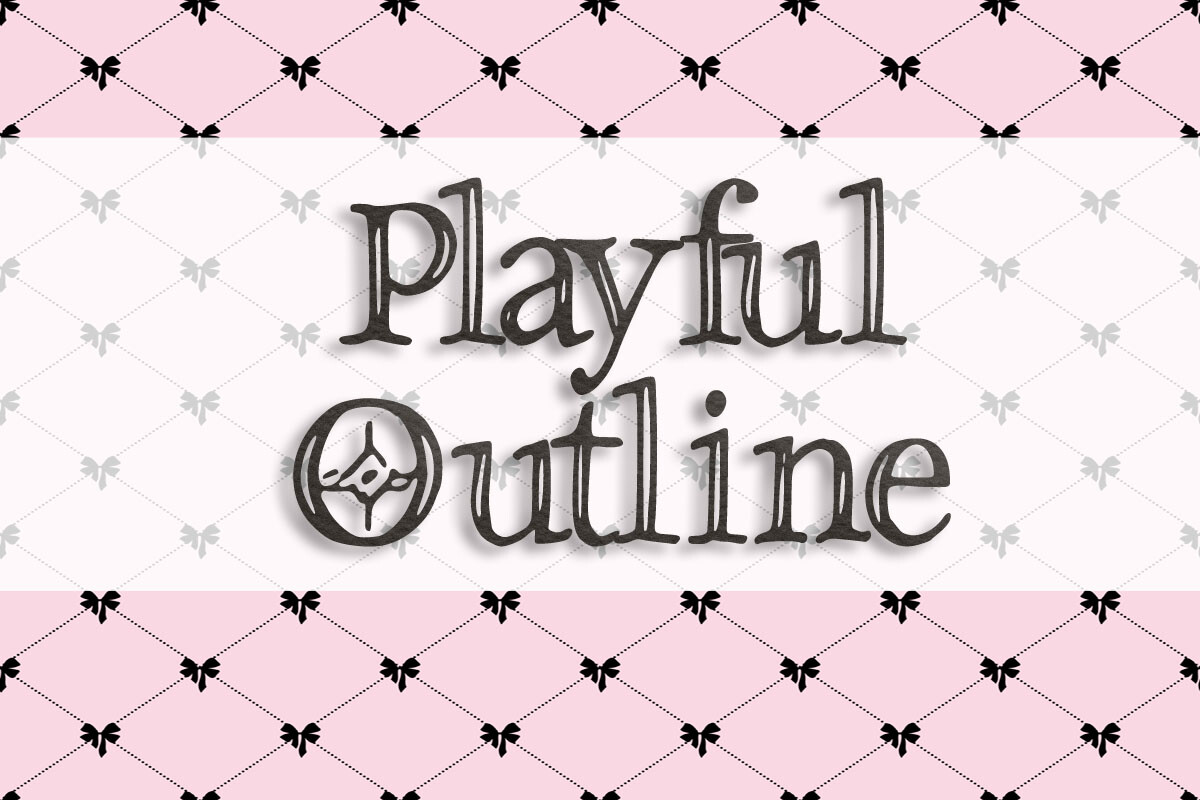 Playful Outline preview - friendly rounded hollow type