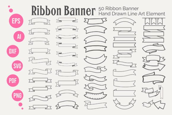 Ribbon Banner Label & Decorative Vector
