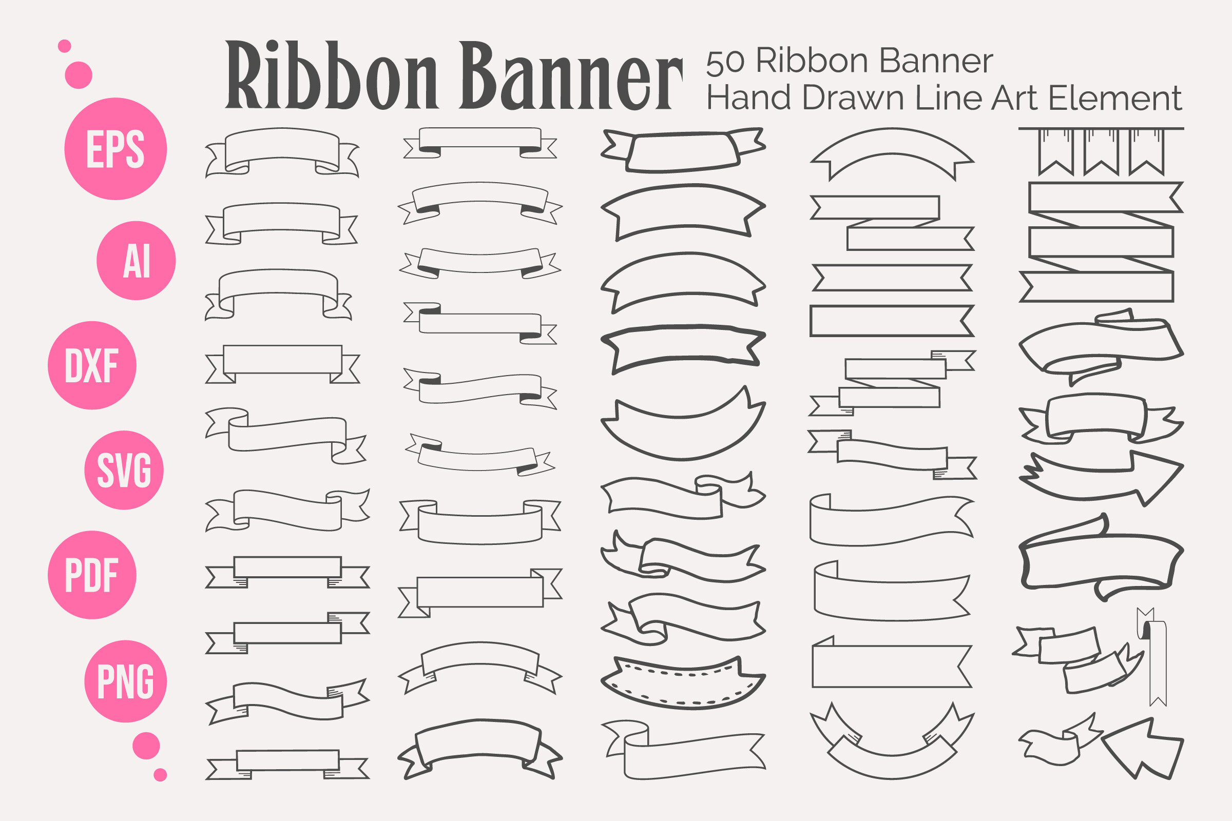 Ribbon Banner Label & Decorative Vector