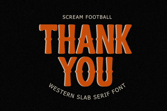Scream Football Font PNG with transparent background - Preview 3